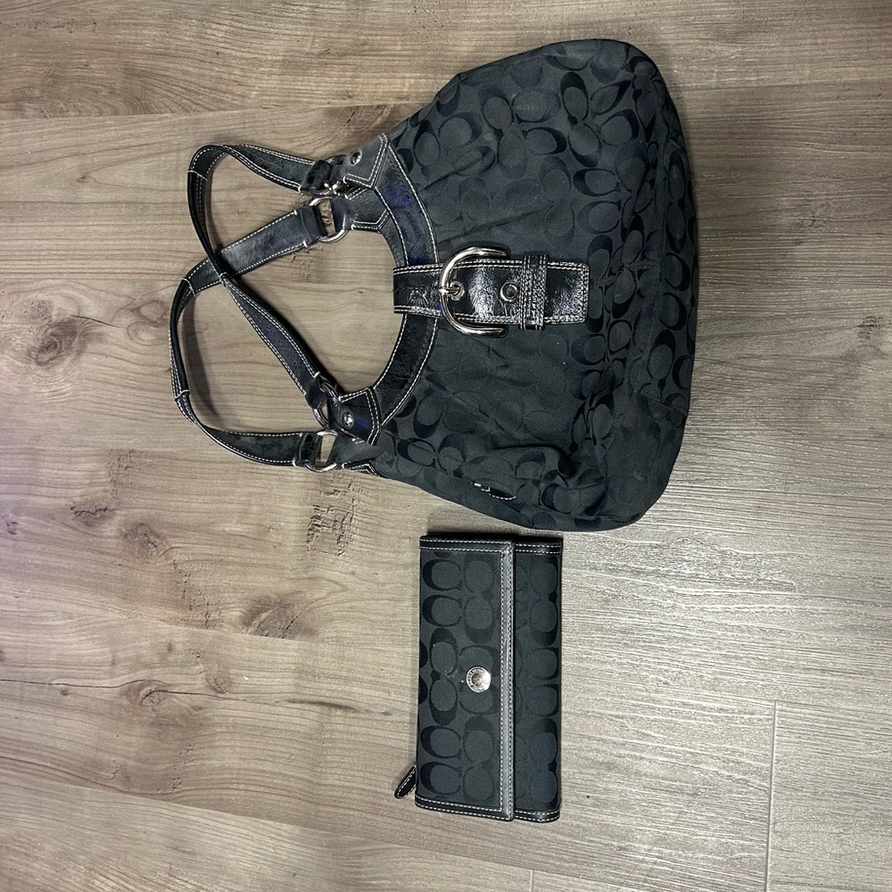 Black Coach purse and wallet
